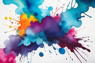 Abstract Captivating Watercolor Stains background