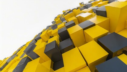 Squares in Harmony: Abstract 3D Rendering of Geometric Shapes in Modern Cube Design"