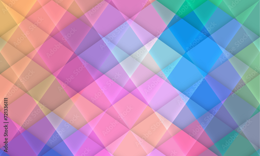 Leinwandbilder Abstract Delaunay Voronoi trianglify color diagram background vector illustration. Abstract vector geometric background