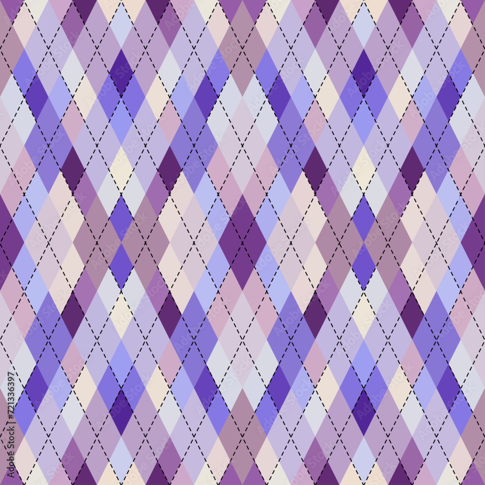 Poster Argyle seamless vector pattern background. Pattern of a rhombuses.