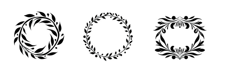 Laurel Branch Icon, Minimal Twig Symbol, Leaves Silhouette, Tree Branches Shape, Herbs, Plant Leaf