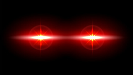 Laser eyes meme overlay. Glowing red eyes, hyper beam power-up effect and beast mode superhero laser vision vector template - obrazy, fototapety, plakaty