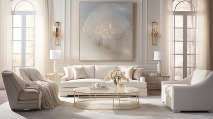 lounge with pearlescent elegance