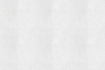 seamless pattern white paper craft embossing style, spring flower vine and floral, wallpaper background element, Ai Generated