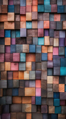 Colorful wooden wall texture background for interior or exterior design and decoration