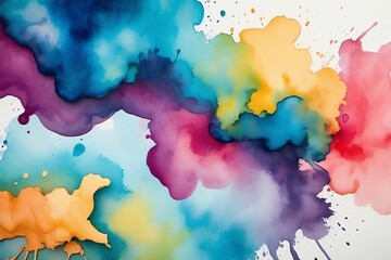 Abstract Captivating Watercolor Stains background