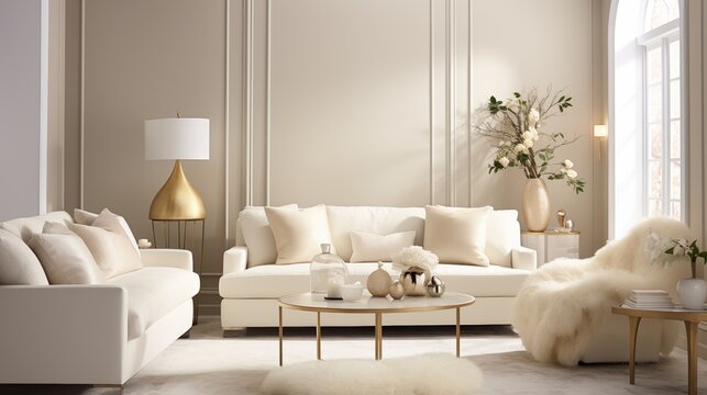 Fototapeta lounge with vanilla frost vibes