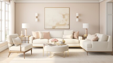 Obraz na płótnie Canvas lounge with vanilla frost vibes