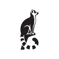 Captivating Lemur Silhouette Collection: Expressive Poses of Lemur Silhouette Artistry Unveiling Natural Beauty - Lemur Illustration - Lemur Vector
