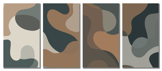 Abstract Wavy Set Background.