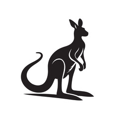 Dynamic Kangaroo Duets: Kangaroo Silhouette Set Showcasing Kangaroos in Dynamic Pairs Engaging in Natural Behaviors - Kangaroo Illustration - Kangaroo Vector
