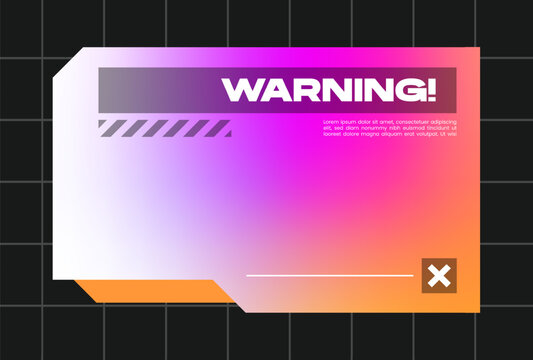 Futuristic pop up interface illustration. Video overlay element.