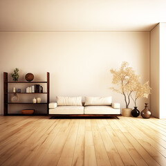 image of an apartment interior in warm colors - 721344913