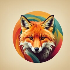 Obraz premium flat vector logo of animal colorful