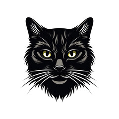 black logo cat illustration