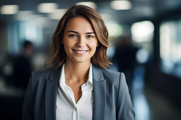 Naklejka premium AI generated image of successful confident office worker seo boss big company leader
