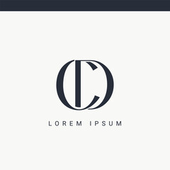 letter cd and dc logo design vector template.