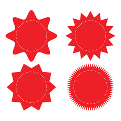 Stitched zig-zag circle collection in black color. Circle with sharp and rounded waves edge. Sale and big set of black zig-zag circle sticker with background