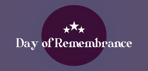 Day Of Remembrance Text illustration Design