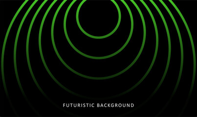 green striped arch wallpaper on black background