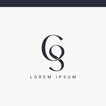 letter cs and sc logo design vector template.
