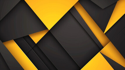 Charcoal & yellow geometric background vector presentation design. PowerPoint and Business background.