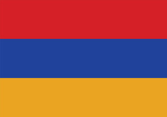 Armenia national official flag symbol, banner vector illustration.