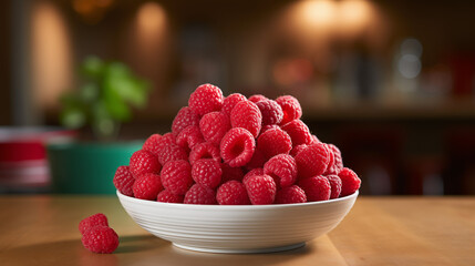 raspberries on a plate