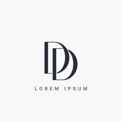 Initial DD and D modern monogram and elegant logo design, Professional Letters Vector Icon Logo on background.