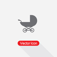 Fototapeta na wymiar Baby Stroller Icon Vector Illustration Eps10