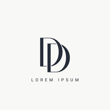 Initial DD and D modern monogram and elegant logo design, Professional Letters Vector Icon Logo on background.