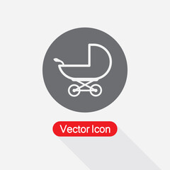Baby Stroller Icon Vector Illustration Eps10