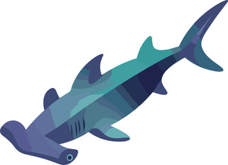 shark in the sea illustration