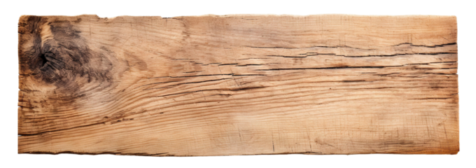 Rough wooden plank cut out