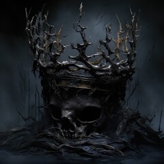 Damned dark crown - obrazy, fototapety, plakaty