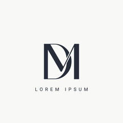 Initial DM and MD modern monogram and elegant logo design, Professional Letters Vector Icon Logo on background.