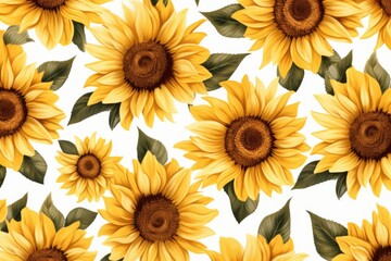 Pattern of sunflowers