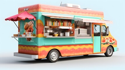 Food truck. isolated object, transparent background