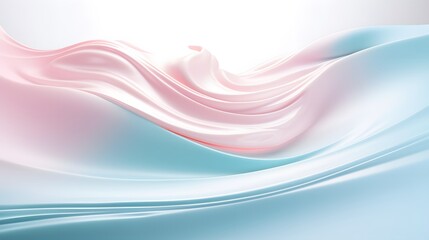 Moisturizer slashes and waves on light pastel background, hydrating face cream or lotion for skin care