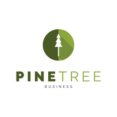 Pine Tree Icon Logo Design Template
