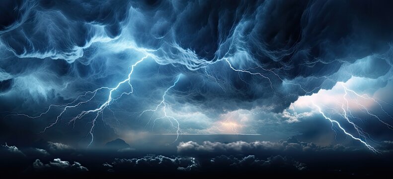 Commercial Drawing Dark Cloud Lightning Texture Thunder Cloud