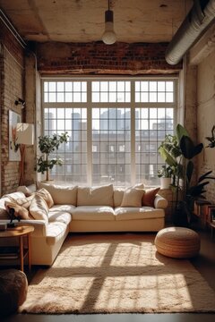 Bright and Airy Living Room With Large Windows