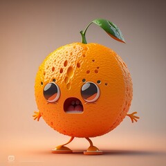Orange vector fruit. Fresh orange icon. Fruit citrus with slices. Isolated on white.
