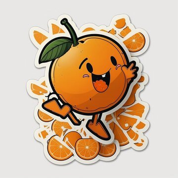Orange vector fruit. Fresh orange icon. Fruit citrus with slices. Isolated on white.