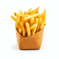 a french fries, studio light , isolated on white background