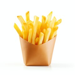 a french fries, studio light , isolated on white background