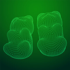 Gummy bear. Jelly fruit candy