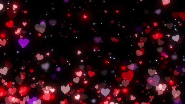 flying hearts love concept valentines background