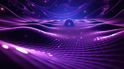 lines and shapes are purple in three-dimensional space