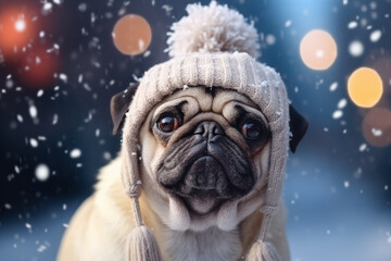 clothes, dog, domestic animals, modern, humor, copy space, looking at camera, pet, decoration, fairy tale, dust, particle, shot, mammal, new year, cardboard, calendar, greeting, signboard, banner, ani